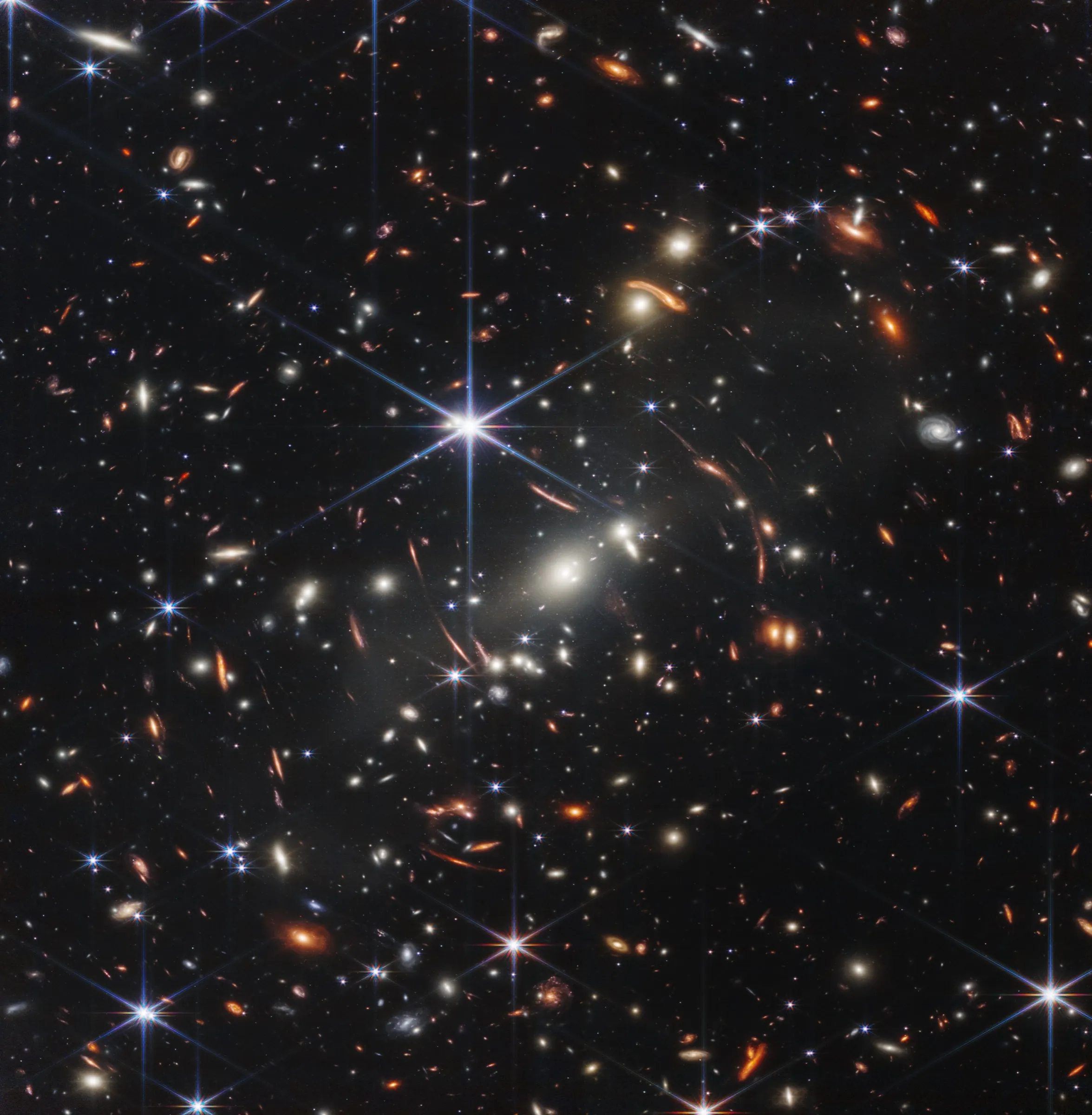 Webb's First Deep Field showing thousands of ancient galaxies